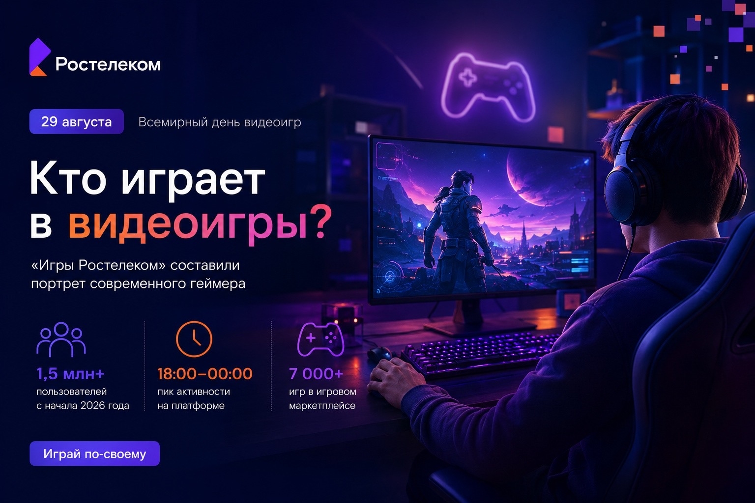 Кино, игры и поездки: что выбирают пользователи платформы «Ростелекома» в свободное время.