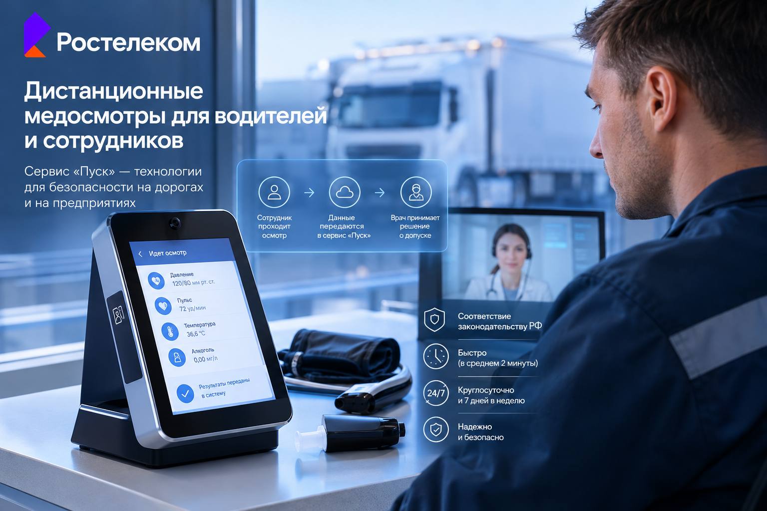 Количество пунктов предрейсового контроля, подключенных к системе 